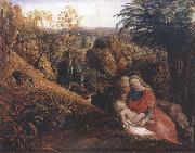 Samuel Palmer Rest on the Flight into Egypt or Holy Family Germany oil painting artist